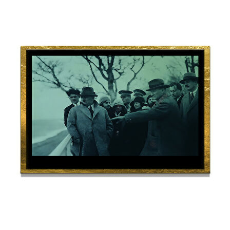 Gazi Mustafa Kemal Atatürk ÖZEL SERİ^# Miyrem  Design Cam Tablo Model: 139