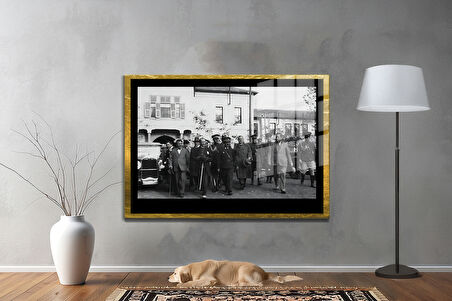 Gazi Mustafa Kemal Atatürk ÖZEL SERİ^# Miyrem  Design Cam Tablo Model: 140