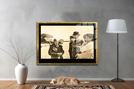 Gazi Mustafa Kemal Atatürk ÖZEL SERİ^# Miyrem  Design Cam Tablo Model: 141