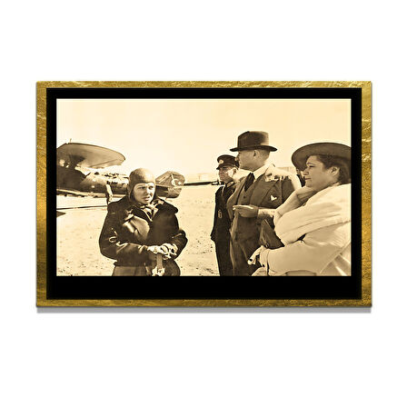 Gazi Mustafa Kemal Atatürk ÖZEL SERİ^# Miyrem  Design Cam Tablo Model: 141