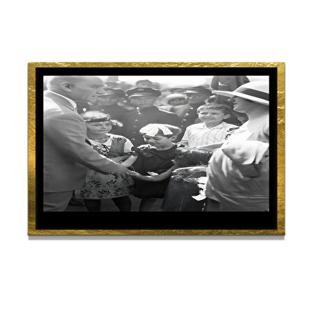 Gazi Mustafa Kemal Atatürk ÖZEL SERİ^# Miyrem  Design Cam Tablo Model: 142