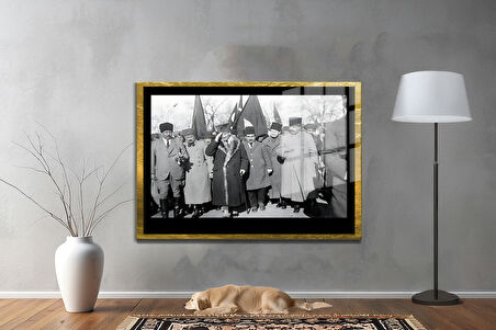 Gazi Mustafa Kemal Atatürk ÖZEL SERİ^# Miyrem  Design Cam Tablo Model: 147