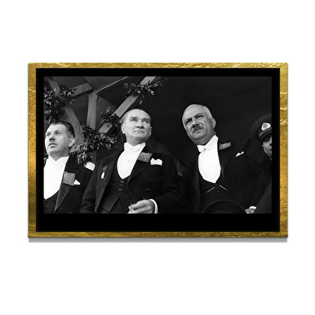 Gazi Mustafa Kemal Atatürk ÖZEL SERİ^# Miyrem  Design Cam Tablo Model: 150