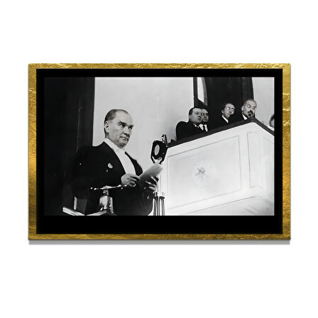 Gazi Mustafa Kemal Atatürk ÖZEL SERİ^# Miyrem  Design Cam Tablo Model: 152