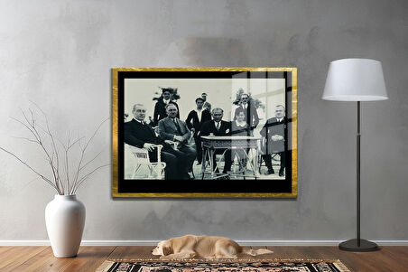 Gazi Mustafa Kemal Atatürk ÖZEL SERİ^# Miyrem  Design Cam Tablo Model: 156
