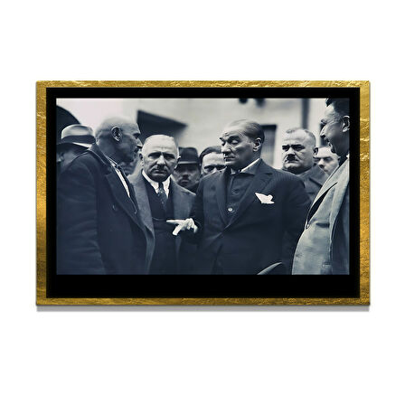 Gazi Mustafa Kemal Atatürk ÖZEL SERİ^# Miyrem  Design Cam Tablo Model: 158