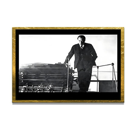 Gazi Mustafa Kemal Atatürk ÖZEL SERİ^# Miyrem  Design Cam Tablo Model: 159