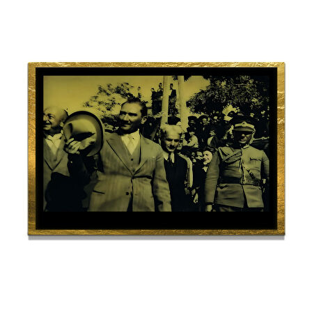 Gazi Mustafa Kemal Atatürk ÖZEL SERİ^# Miyrem  Design Cam Tablo Model: 160