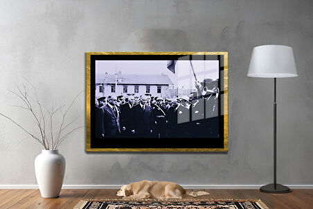 Gazi Mustafa Kemal Atatürk ÖZEL SERİ^# Miyrem  Design Cam Tablo Model: 166