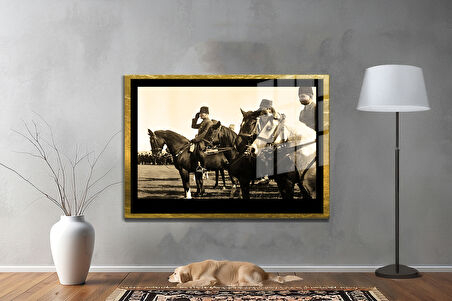 Gazi Mustafa Kemal Atatürk ÖZEL SERİ^# Miyrem  Design Cam Tablo Model: 168