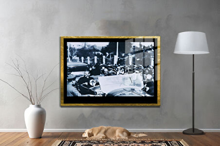 Gazi Mustafa Kemal Atatürk ÖZEL SERİ^# Miyrem  Design Cam Tablo Model: 172