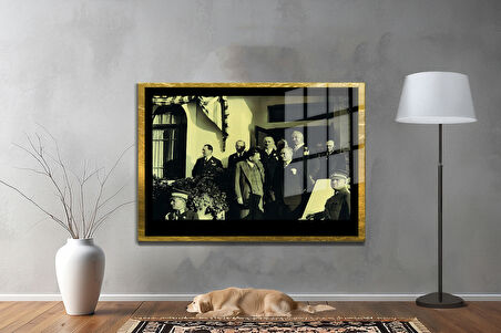 Gazi Mustafa Kemal Atatürk ÖZEL SERİ^# Miyrem  Design Cam Tablo Model: 176