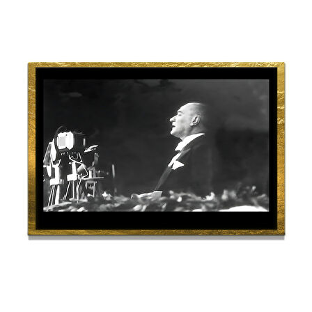 Gazi Mustafa Kemal Atatürk ÖZEL SERİ^# Miyrem  Design Cam Tablo Model: 177