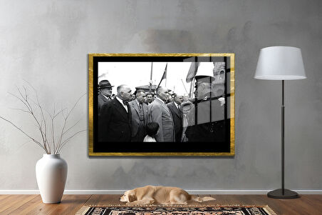 Gazi Mustafa Kemal Atatürk ÖZEL SERİ^# Miyrem  Design Cam Tablo Model: 179