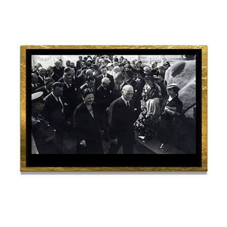 Gazi Mustafa Kemal Atatürk ÖZEL SERİ^# Miyrem  Design Cam Tablo Model: 181