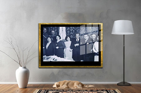 Gazi Mustafa Kemal Atatürk ÖZEL SERİ^# Miyrem  Design Cam Tablo Model: 182