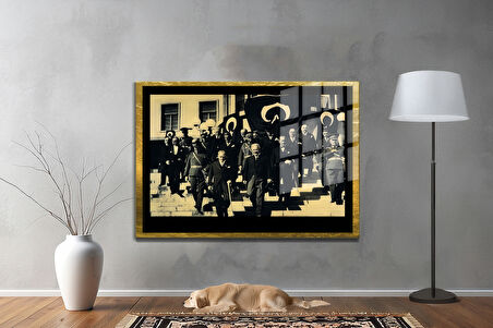 Gazi Mustafa Kemal Atatürk ÖZEL SERİ^# Miyrem  Design Cam Tablo Model: 188