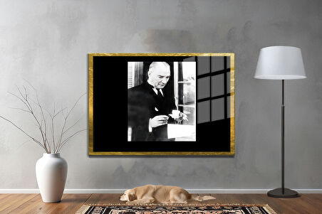 Gazi Mustafa Kemal Atatürk ÖZEL SERİ^# Miyrem  Design Cam Tablo Model: 189
