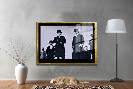 Gazi Mustafa Kemal Atatürk ÖZEL SERİ^# Miyrem  Design Cam Tablo Model: 190