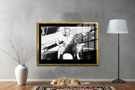 Gazi Mustafa Kemal Atatürk ÖZEL SERİ^# Miyrem  Design Cam Tablo Model: 192
