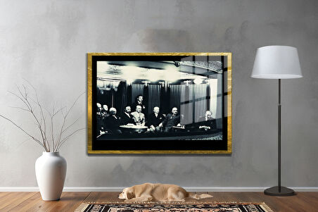 Gazi Mustafa Kemal Atatürk ÖZEL SERİ^# Miyrem  Design Cam Tablo Model: 195