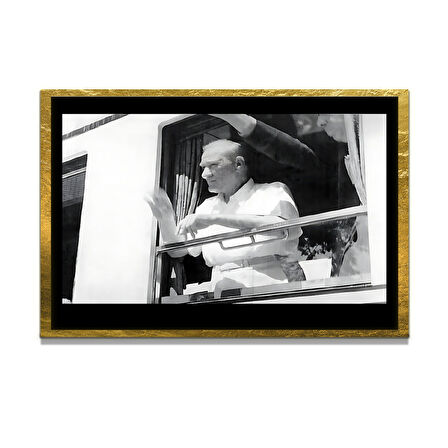 Gazi Mustafa Kemal Atatürk ÖZEL SERİ^# Miyrem  Design Cam Tablo Model: 196