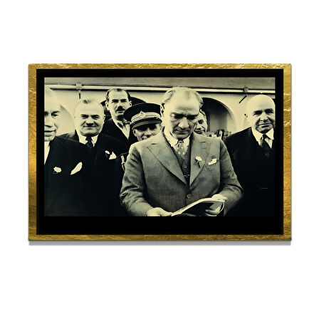 Gazi Mustafa Kemal Atatürk ÖZEL SERİ^# Miyrem  Design Cam Tablo Model: 199