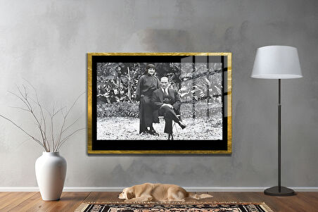 Gazi Mustafa Kemal Atatürk ÖZEL SERİ^# Miyrem  Design Cam Tablo Model: 200