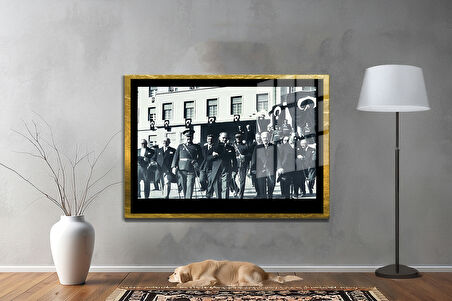 Gazi Mustafa Kemal Atatürk ÖZEL SERİ^# Miyrem  Design Cam Tablo Model: 201