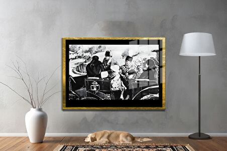 Gazi Mustafa Kemal Atatürk ÖZEL SERİ^# Miyrem  Design Cam Tablo Model: 202