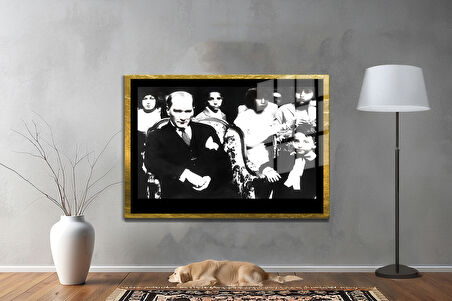 Gazi Mustafa Kemal Atatürk ÖZEL SERİ^# Miyrem  Design Cam Tablo Model: 203