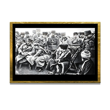 Gazi Mustafa Kemal Atatürk ÖZEL SERİ^# Miyrem  Design Cam Tablo Model: 206