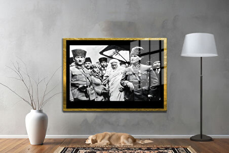 Gazi Mustafa Kemal Atatürk ÖZEL SERİ^# Miyrem  Design Cam Tablo Model: 208