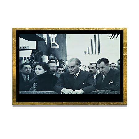 Gazi Mustafa Kemal Atatürk ÖZEL SERİ^# Miyrem  Design Cam Tablo Model: 210