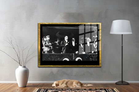 Gazi Mustafa Kemal Atatürk ÖZEL SERİ^# Miyrem  Design Cam Tablo Model: 212