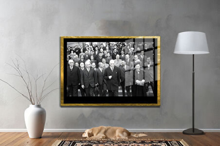 Gazi Mustafa Kemal Atatürk ÖZEL SERİ^# Miyrem  Design Cam Tablo Model: 213