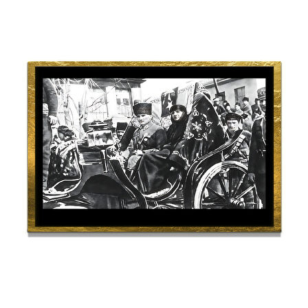 Gazi Mustafa Kemal Atatürk ÖZEL SERİ^# Miyrem  Design Cam Tablo Model: 215