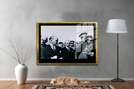 Gazi Mustafa Kemal Atatürk ÖZEL SERİ^# Miyrem  Design Cam Tablo Model: 217