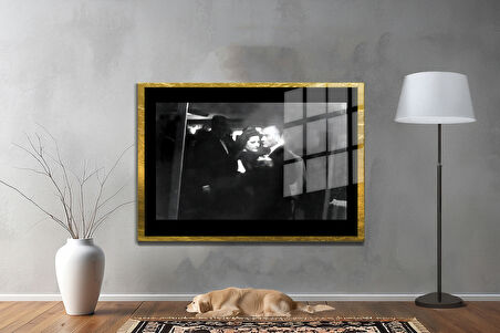 Gazi Mustafa Kemal Atatürk ÖZEL SERİ^# Miyrem  Design Cam Tablo Model: 220