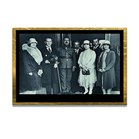 Gazi Mustafa Kemal Atatürk ÖZEL SERİ^# Miyrem  Design Cam Tablo Model: 223