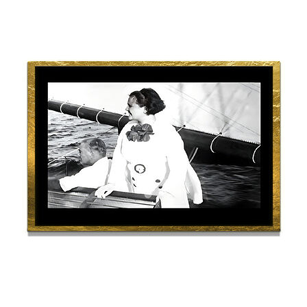 Gazi Mustafa Kemal Atatürk ÖZEL SERİ^# Miyrem  Design Cam Tablo Model: 224