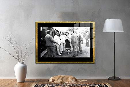 Gazi Mustafa Kemal Atatürk ÖZEL SERİ^# Miyrem  Design Cam Tablo Model: 226