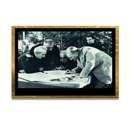 Gazi Mustafa Kemal Atatürk ÖZEL SERİ^# Miyrem  Design Cam Tablo Model: 228
