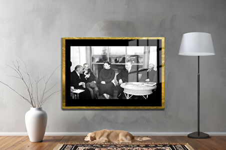 Gazi Mustafa Kemal Atatürk ÖZEL SERİ^# Miyrem  Design Cam Tablo Model: 231