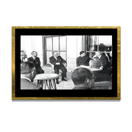 Gazi Mustafa Kemal Atatürk ÖZEL SERİ^# Miyrem  Design Cam Tablo Model: 233