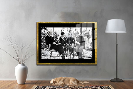 Gazi Mustafa Kemal Atatürk ÖZEL SERİ^# Miyrem  Design Cam Tablo Model: 235