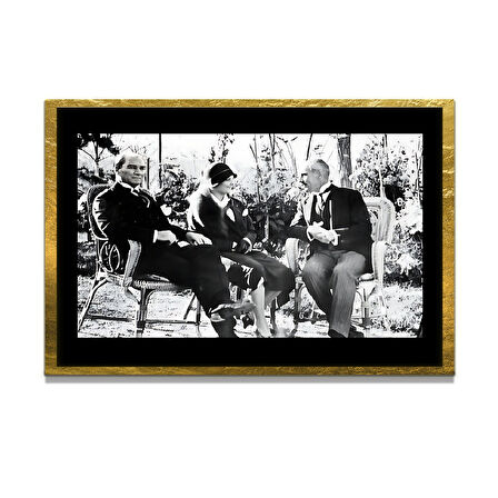 Gazi Mustafa Kemal Atatürk ÖZEL SERİ^# Miyrem  Design Cam Tablo Model: 235