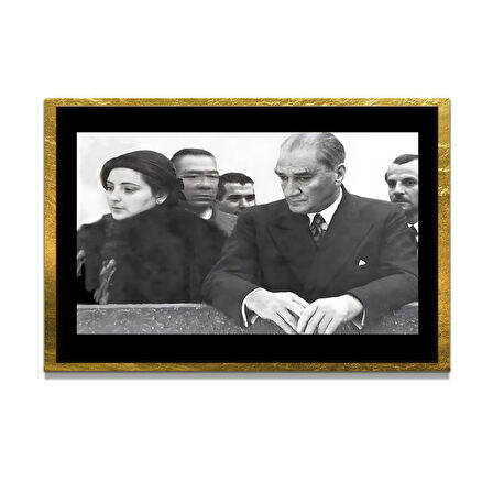 Gazi Mustafa Kemal Atatürk ÖZEL SERİ^# Miyrem  Design Cam Tablo Model: 237