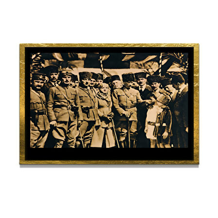 Gazi Mustafa Kemal Atatürk ÖZEL SERİ^# Miyrem  Design Cam Tablo Model: 240