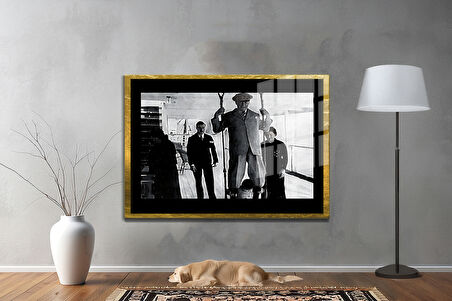 Gazi Mustafa Kemal Atatürk ÖZEL SERİ^# Miyrem  Design Cam Tablo Model: 241